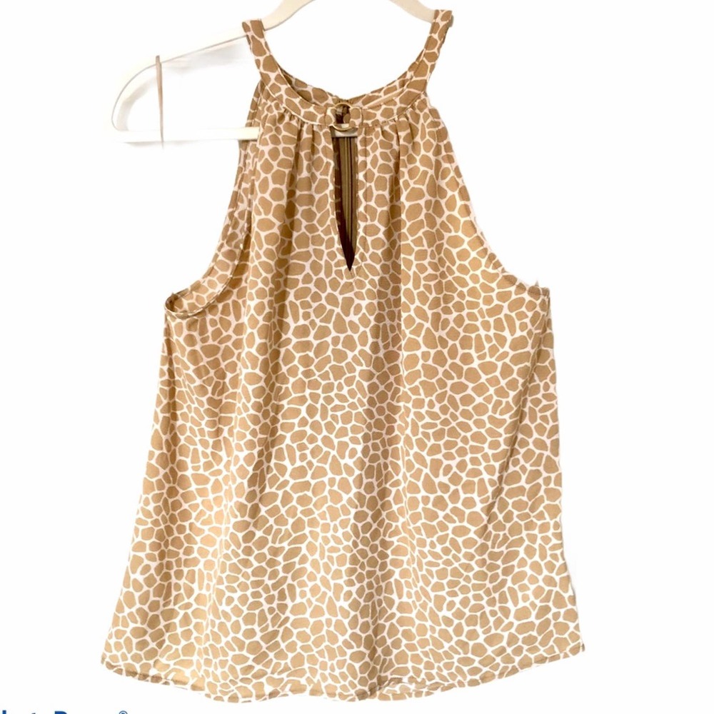 Michael Kors Giraffe Animal Print Halter Top Small